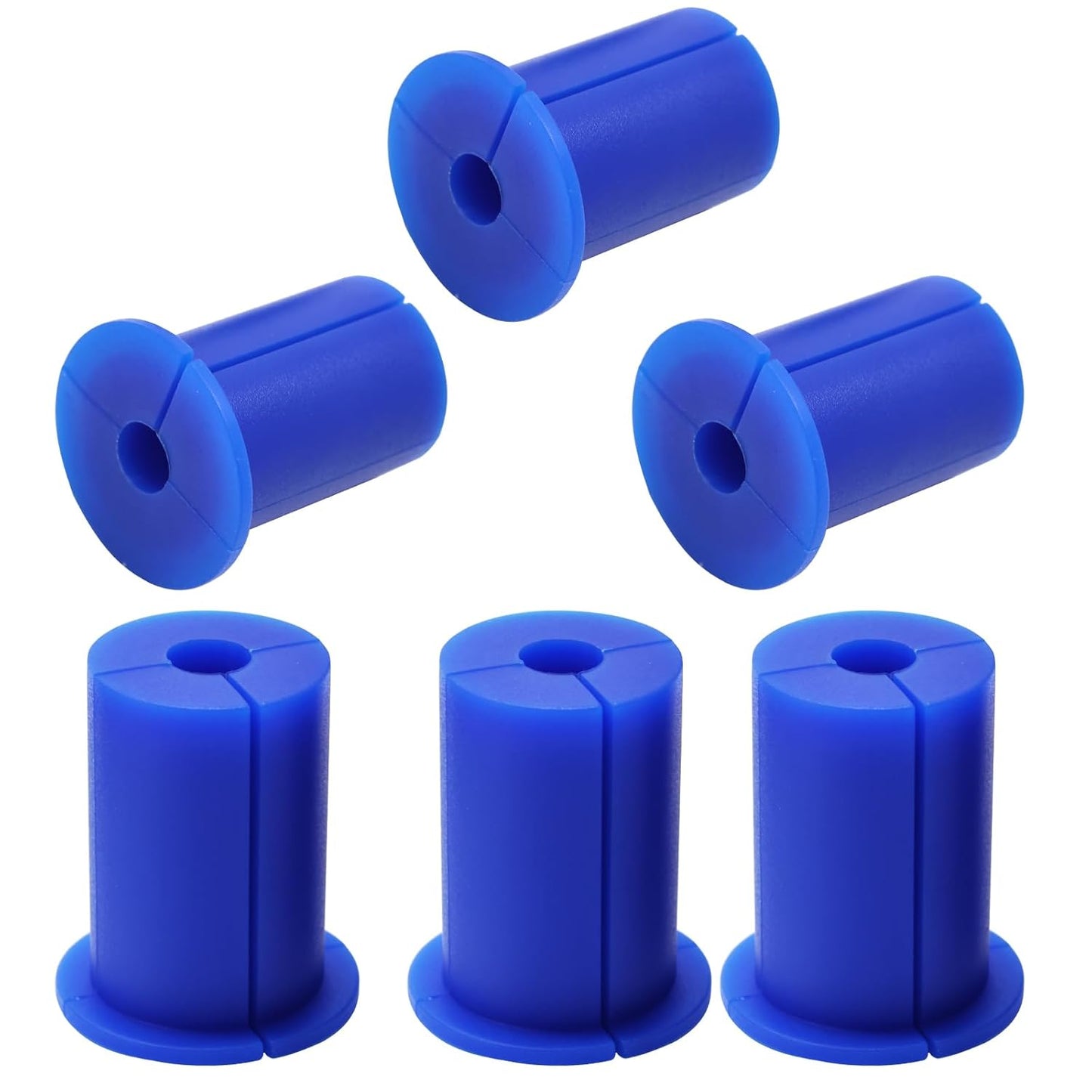 6pc Starlink Cable Grommet 1" Silicone Waterproof Wall Hole Pass Through Split Cable Bushings for TV Wire Ethernet Cord, Starlink Cable Routing Kit Accessories, 38mm/1.5" Ht, Blue