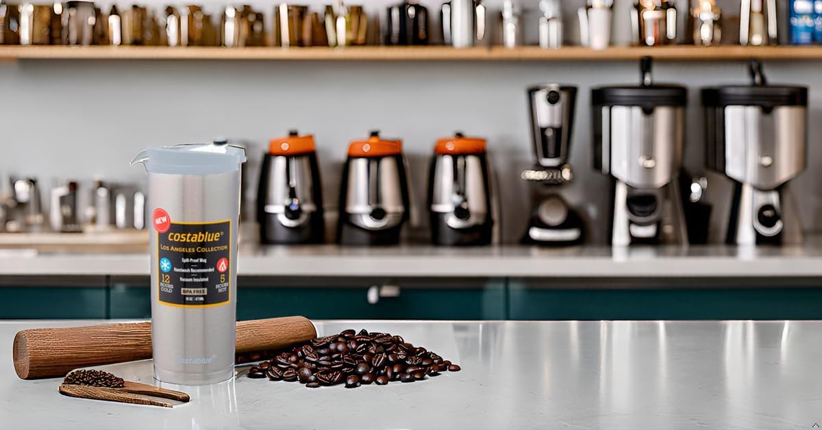 Travel Coffee Mug - 16 Oz. Stainless Steel Insulated Coffee Mug, Leak Proof Tumbler w/Dishwasher Safe Lid, Double Wall Travel Coffee Cup, Reusable Insulated Tumbler for Hot & Cold Beverages…