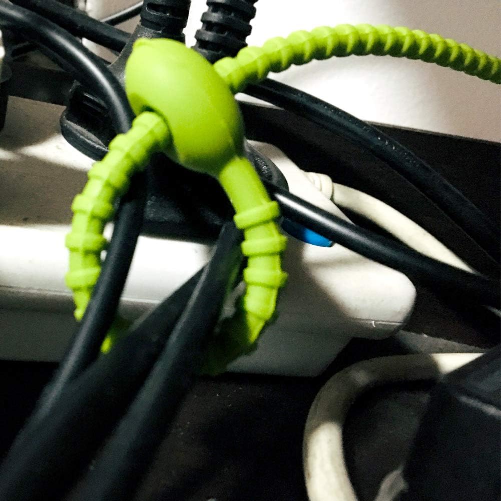 21 Pcs Colorful Silicone Ties Bag Clip, 8.26 Inch Reusable Rubber Zip Ties for Cord&Cable, Multi Purpose Twist Ties, Food Sealing Tie, Cable Strap Cord Organizer, Household Snake Strap