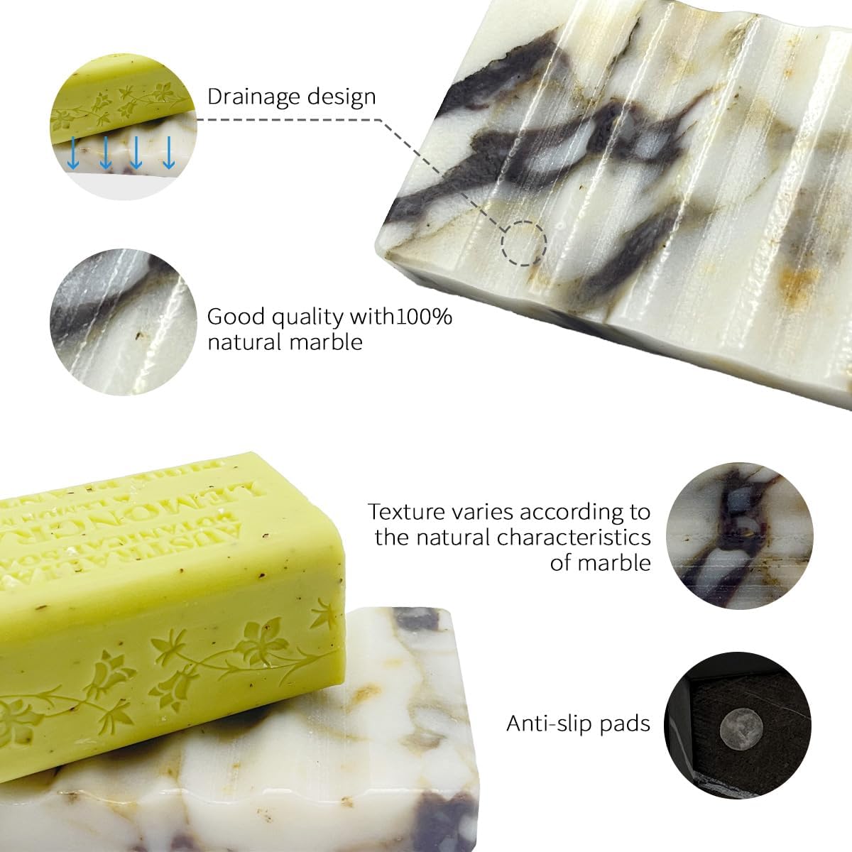 Marble Soap Dish (Violet)