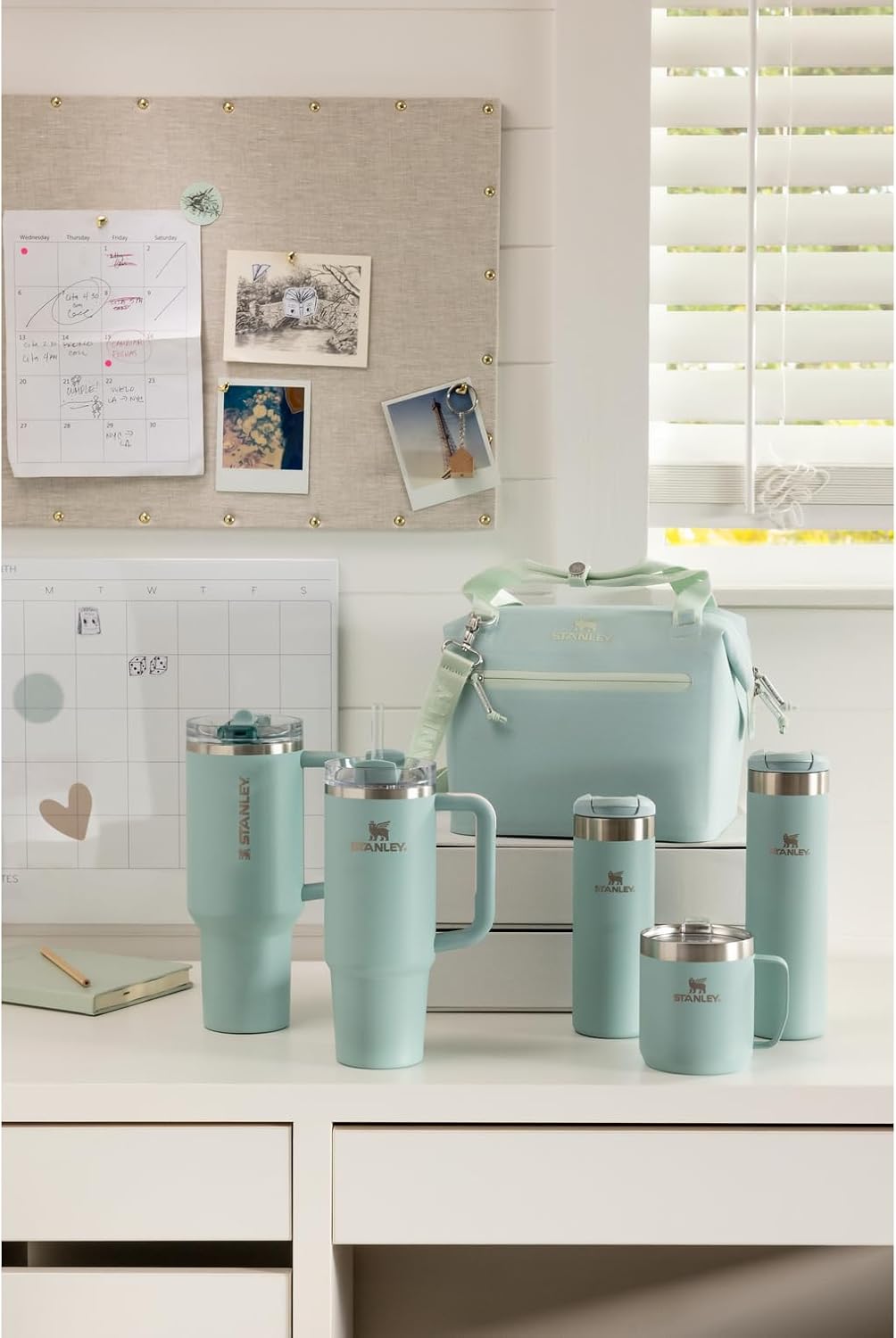 Stanley AeroLight Transit Bottle 16 oz | Locking Drink Through Lid | Leak Resistant Water Bottle or Coffee Travel Mug | Lightweight Insulated Stainless Steel | BPA-Free | Seafoam