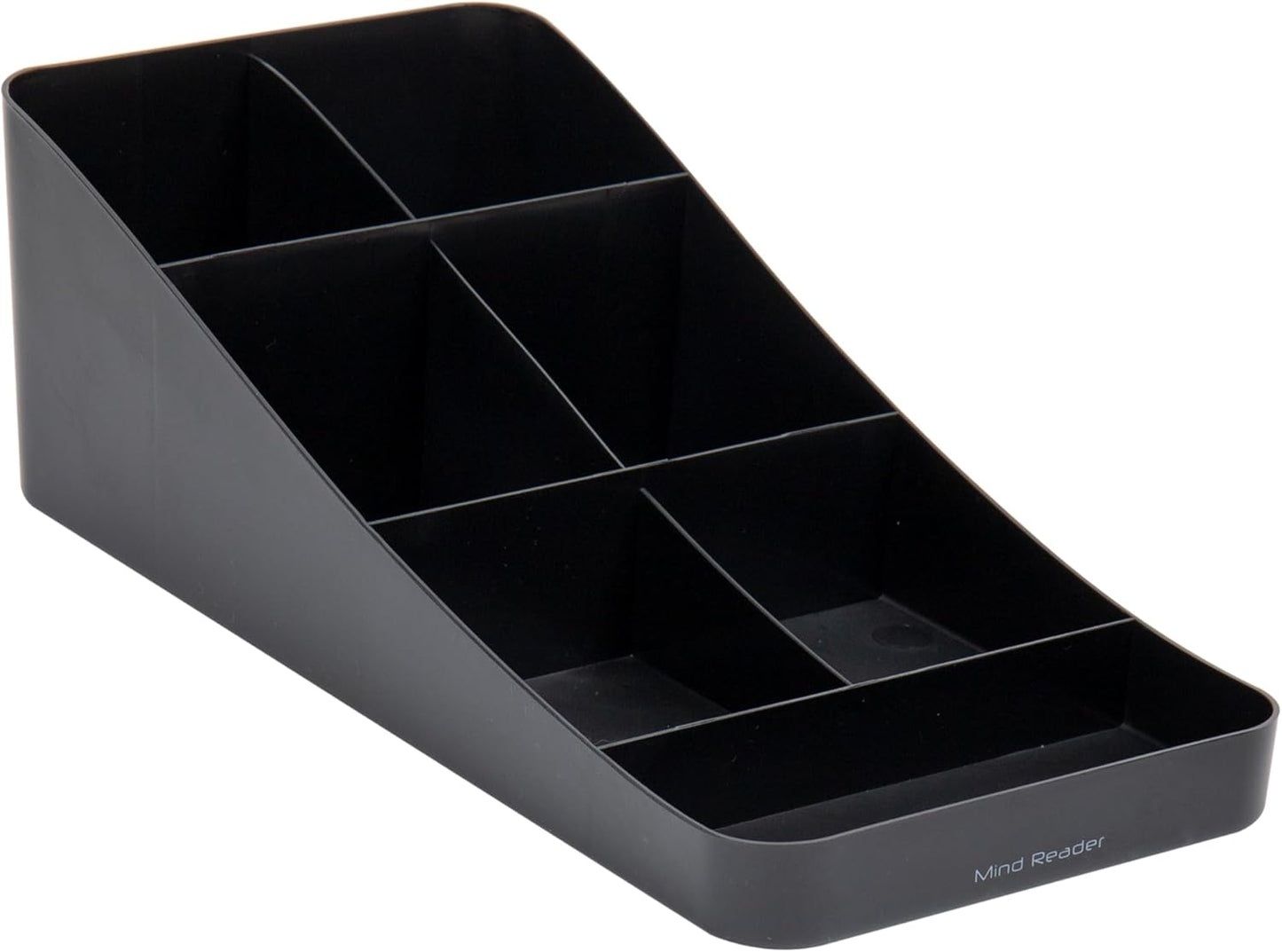 Mind Reader Cup and Condiment Station, Countertop Organizer, Coffee Bar, Kitchen, Stirrers, 7.25" L x 15.5" W x 5.25" H, Black (Pack of 4)