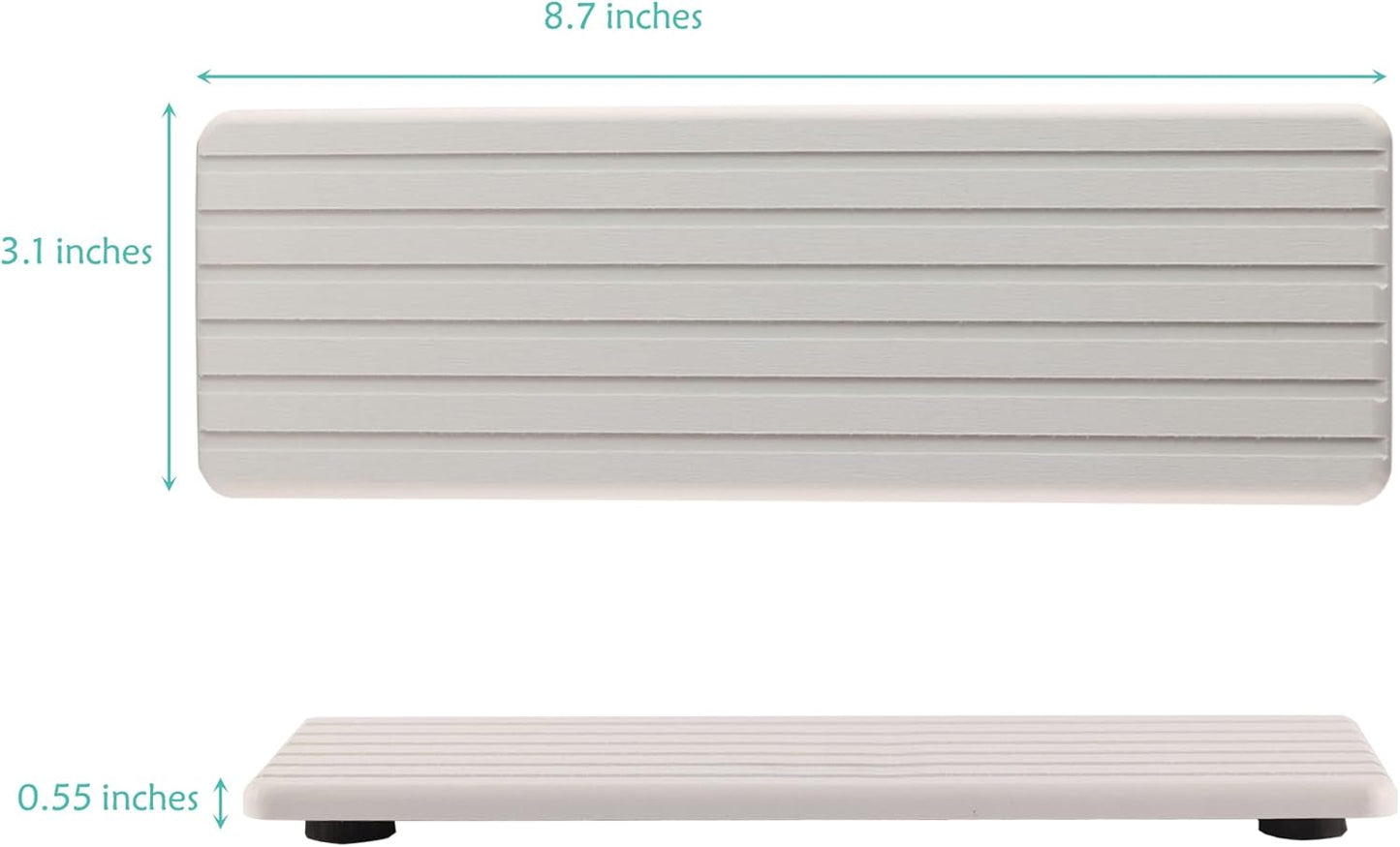 2 PCS Water Absorbent Diatomite Coasters (12.2" x 4"), Grooved Design, Water Absorbing Stone Used for Hand Soaps & Plants & toiletries in The Modern Home