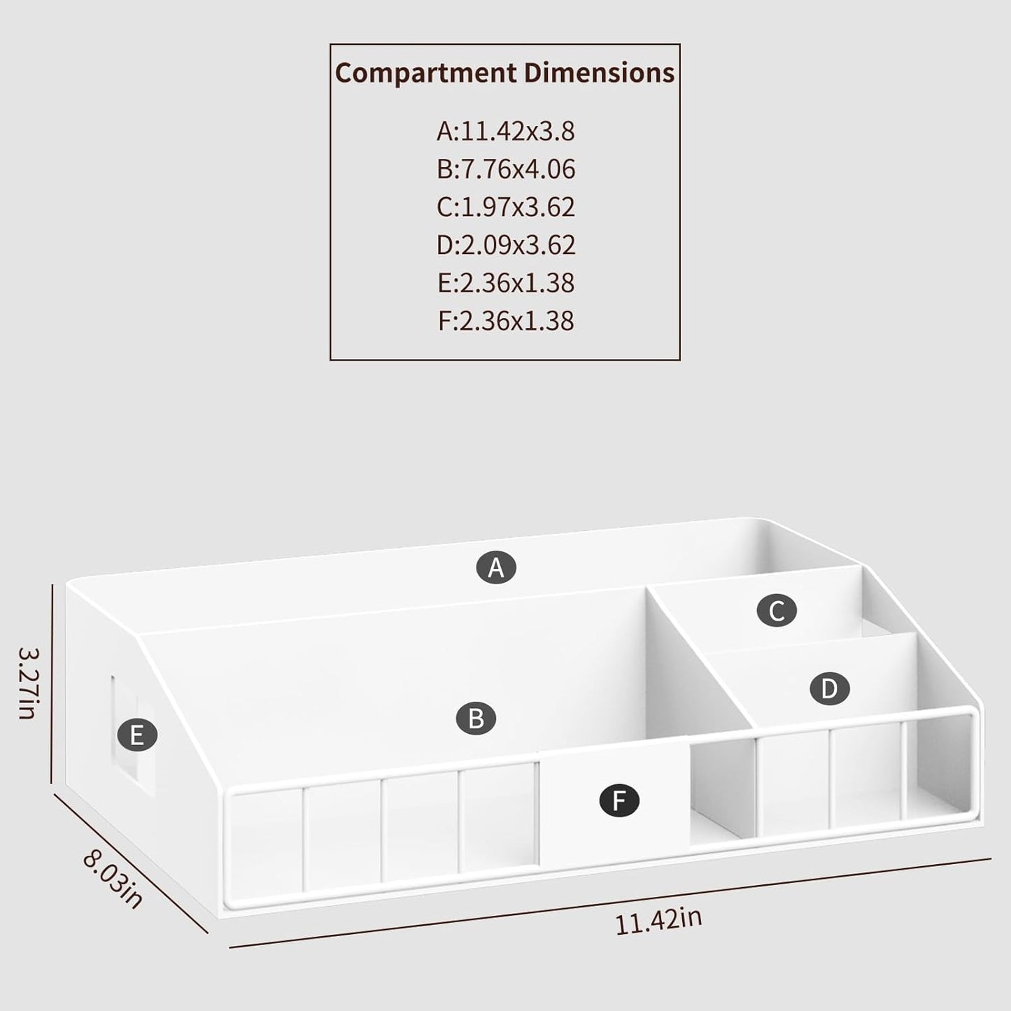 Metal Coffee Station Organizer for Countertop - Coffee Bar Organizer with Designable DIY Logo, K Cup Pods Holder & Tea Condiment Storage - Rustic Breakroom Kitchen Decor in White （1 Pcs）