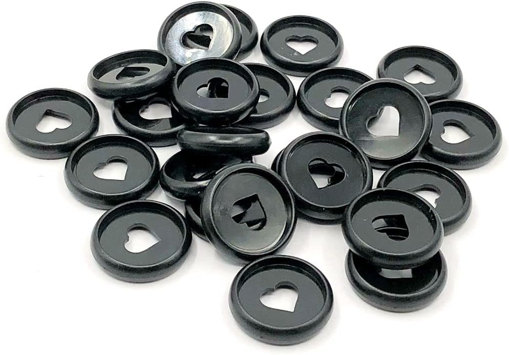 100pcs Planner Expander Discs 1.1Inch Book Binding Disc For Discbound Notebook Accessories Heart Binder Rings(Black,1.1 inch/28 mm)