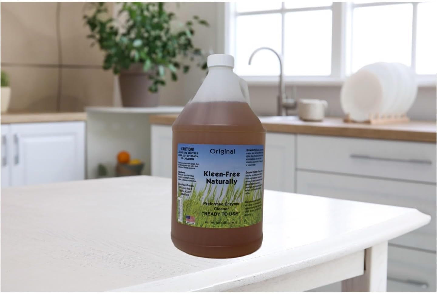 Naturally Preformed Enzyme Cleaner, Enzyme Solution, Multi-Purpose Cleaner, Laundry Additive and More - Ready to Use - Orginal Scent - 128oz (1 Gallon) - Pack of 2