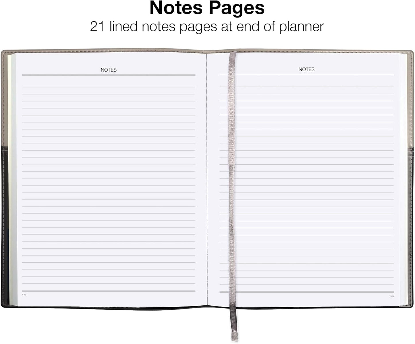 2026 Planner Calendar, 8"x10" : Includes 14 Months (November 2025 - December 2026) / 2026 Weekly Planner/Weekly Agenda/Monthly Calendar Organizer (Gray/Black)