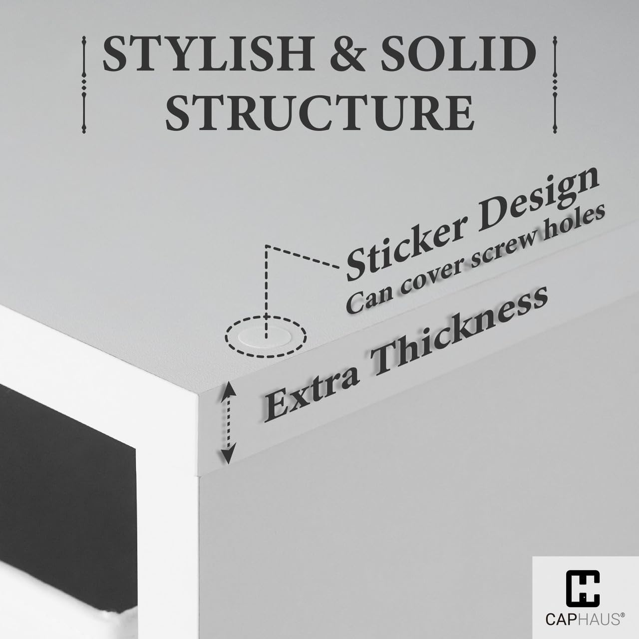 CAPHAUS Sturdy Room 13-Inch Cube Storage Organizer Shelf, with Extra Thick Exterior Edge, Open Storage Shelf Divider, Bookcase, 6-Cube / 8-Cube / 9-Cube, Colors Available in Rustic Grey Oak and White