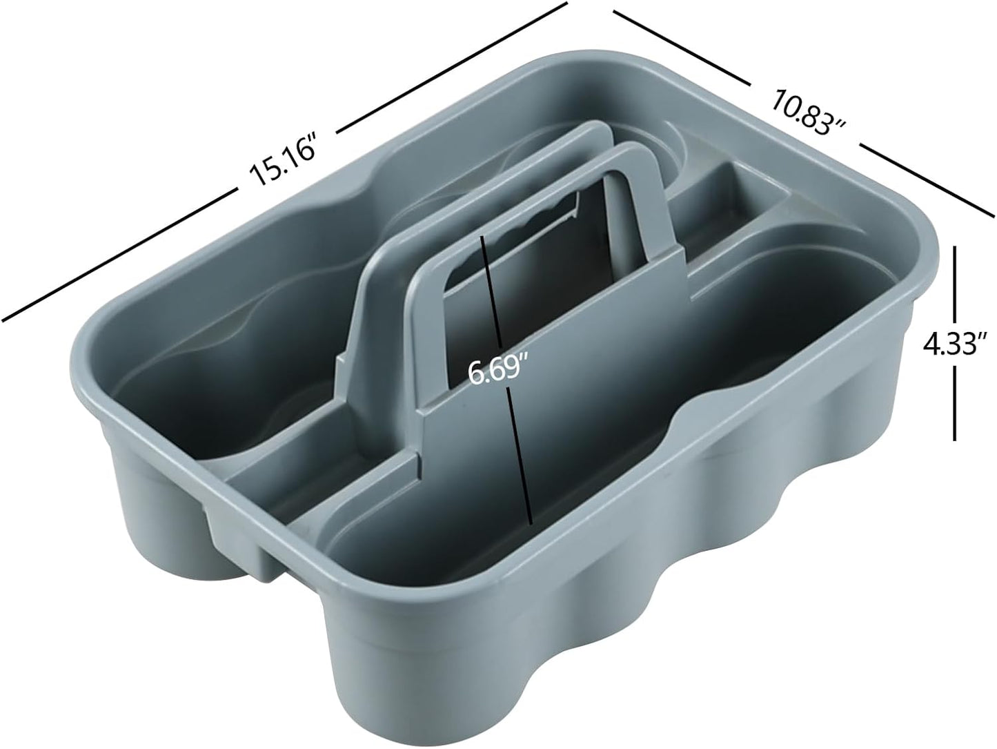 6-Pack Plastic Shower Caddy Tote, Portable Storage Caddy Basket Organizer with Handle, Commercial Caddy Tray Tool Organizer Bucket