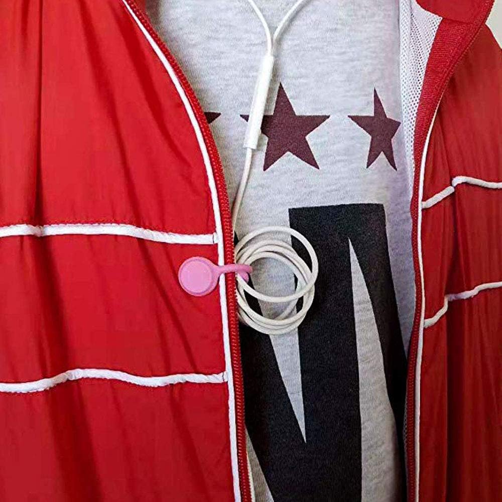 Reusable Magnetic Ties with Strong Magnet for Bundling and Organizing Cables,Headphone Cables,USB Charging Cords,Hanging & Holding Keychain,Silicone Cord Winder Magnetic Cable Clips 8 Colors - 24 Pack