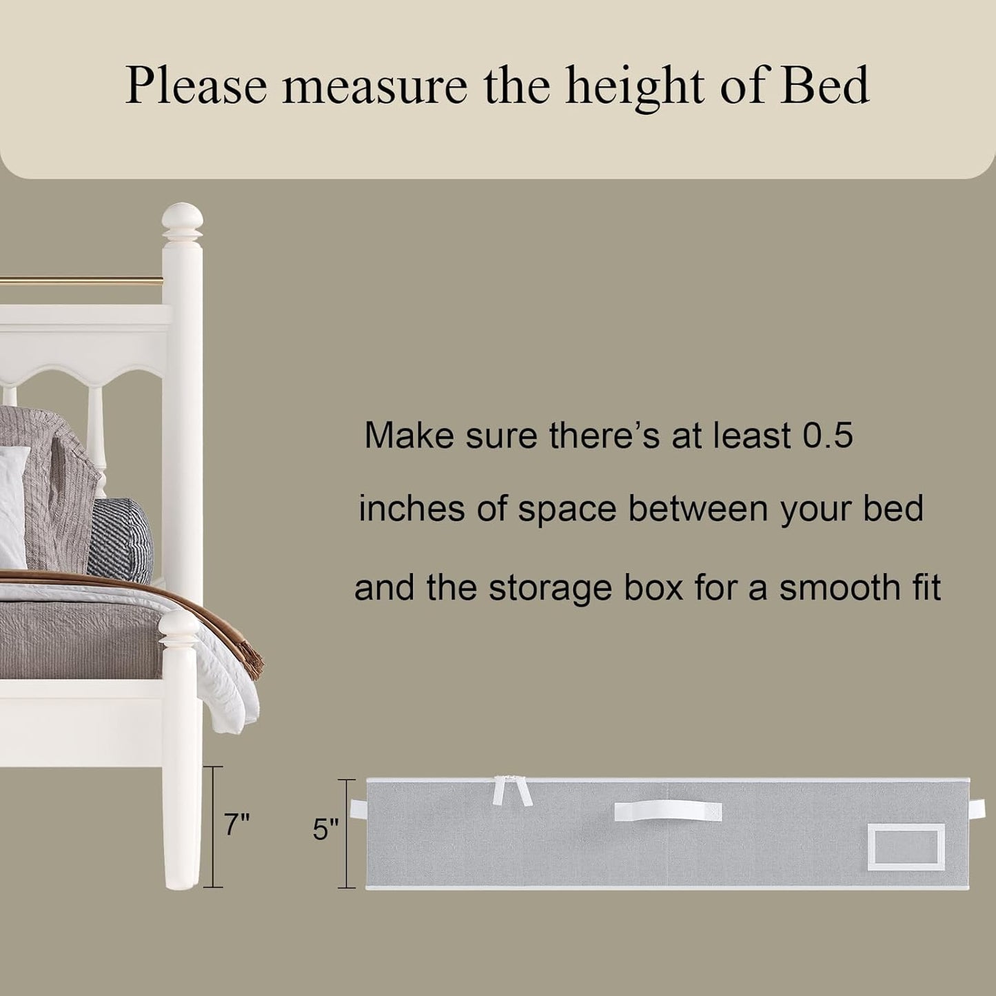 Under Bed Storage, Under Bed Storage Containers Bins for Clothes, Large Linen Underbed Closet Organization Bins, 2 Pack Collapsible Underbed Bin Dorm for Clothes, Sweater, Gray