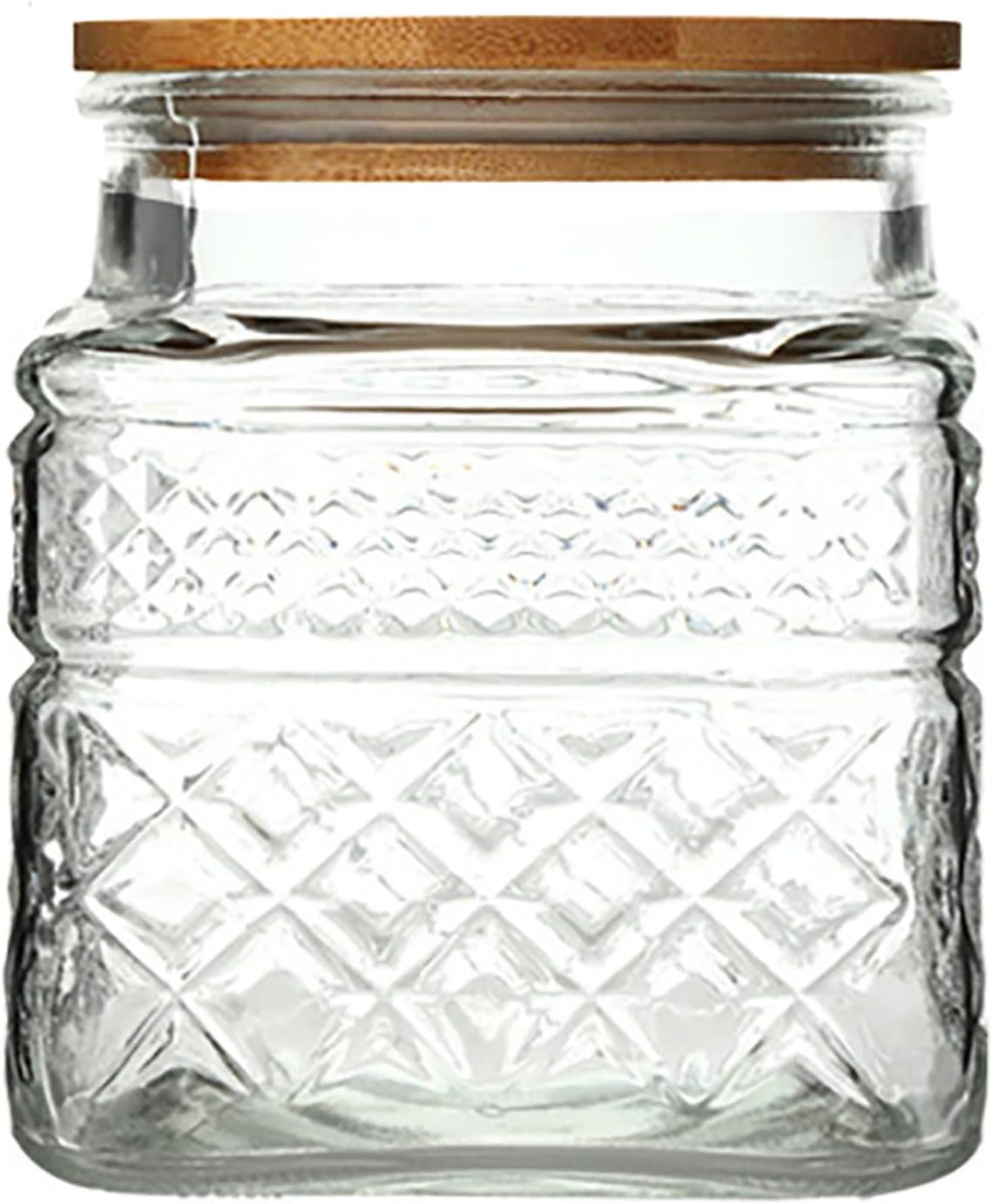 Glass Storage Jars, 38 FL OZ Airtight Canisters with Bamboo Lid, Decorative Kitchen Containers for Cereal, Nuts, Snacks, Candy, Cookies, Coffee, Tea