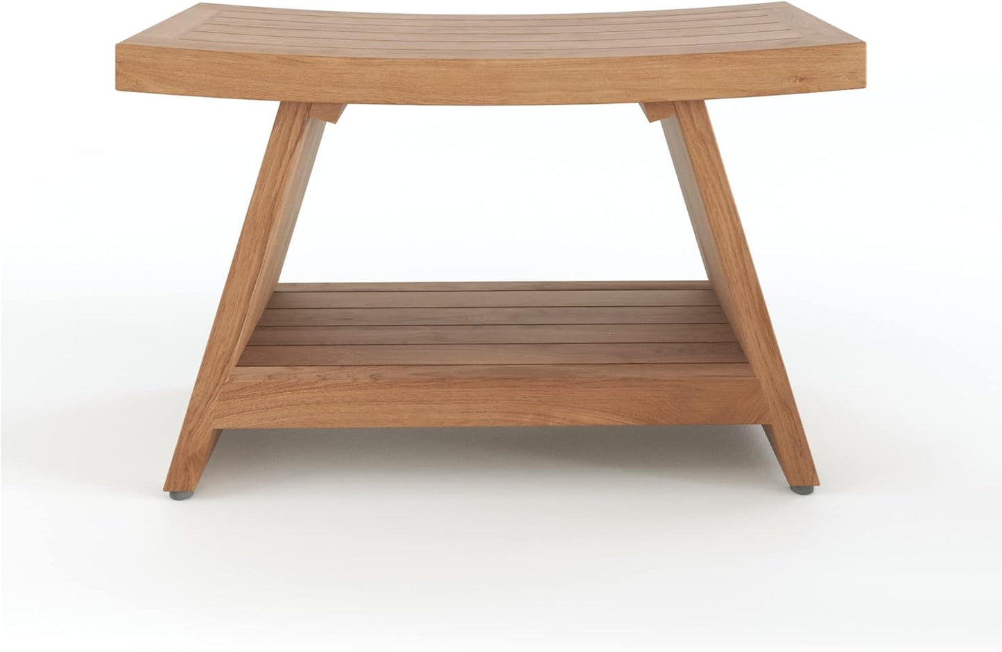 AquaTeak Patented 30" Asia Teak Shower Bench with Shelf