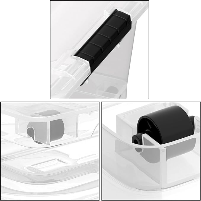 Sandmovie 4 Packs 20 Quart Plastic Under Bed Storage Boxes, Plastic Bins Storage Under Bed, Clear