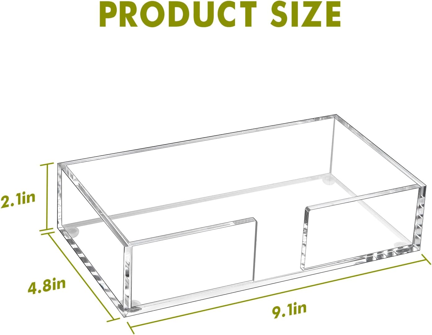 Acrylic Guest Towel Holder Tray for Bathroom, Clear Counter Rectangular Bathroom Napkin Holder for Ktichen, Modern Disposable Hand Towel Holder Tray for Home, Bar, Hotel, Office