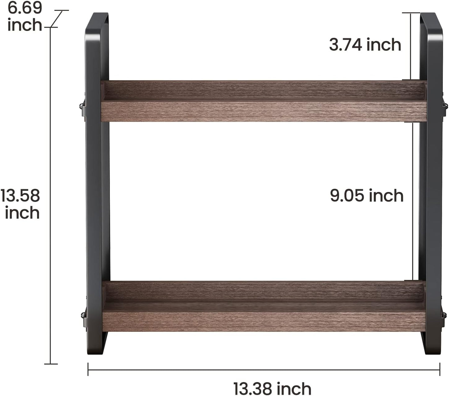 Bathroom Counter Organizer,Bathroom Countertop Organizer,Counter Shelf,Countertop Storage,Organization and Storage,Makeup Shelf,Sink Caddy(Brown 2 Tier)