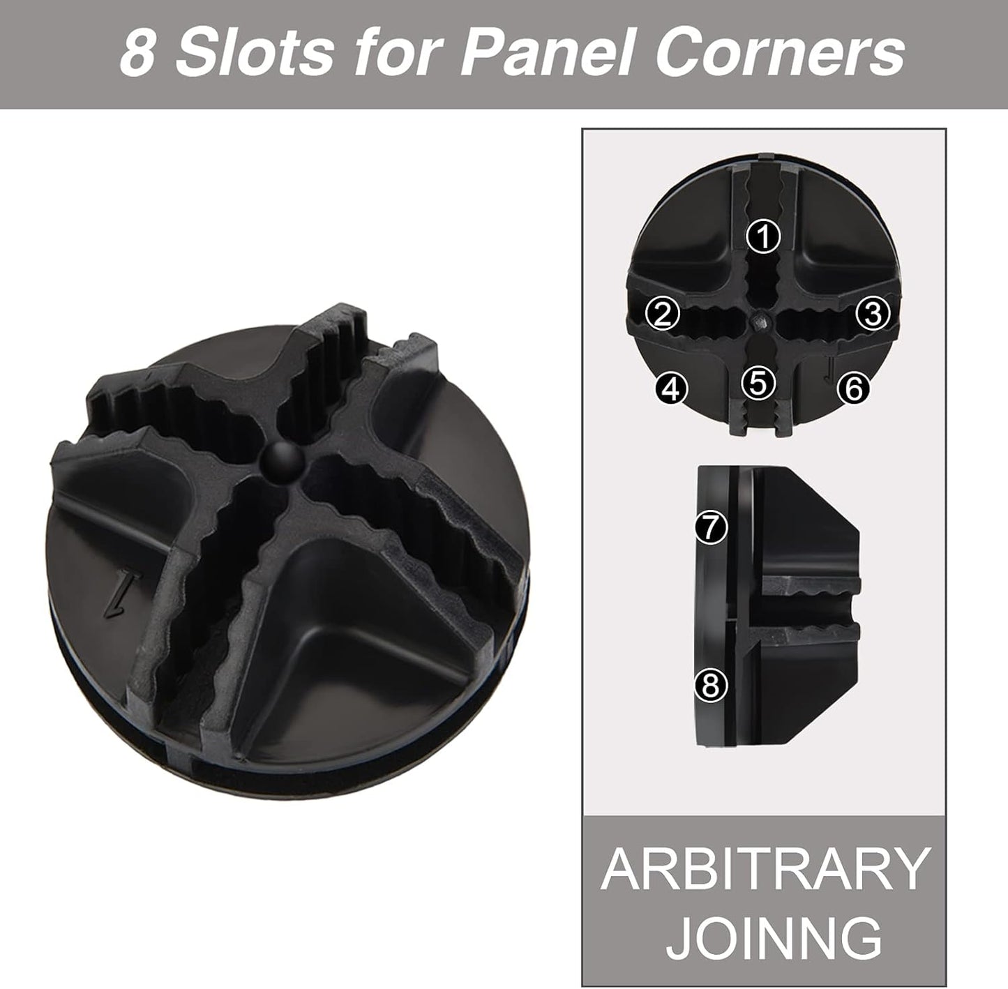 48 Pieces Cube Connectors Plastic Storage Wire Cube Organizer ABS Connectors for Modular Closet Storage Organizer and Wire Shelf (Black)