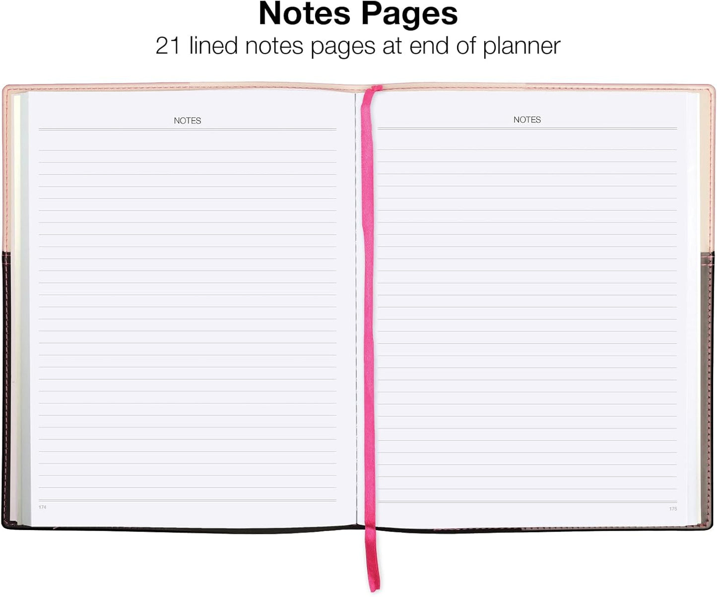 2026 Planner Calendar, 8"x10" : Includes 14 Months (November 2025 - December 2026) / 2026 Weekly Planner/Weekly Agenda/Monthly Calendar Organizer (Pink/Black)