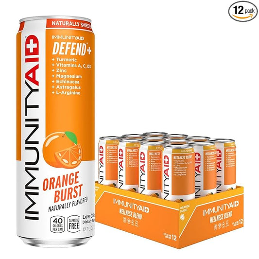 LIFEAID IMMUNITYAID Support Blend, Echinacea, Zinc, Astragalus and Vitamin C, IMMUNITY AID, 12 Fl Oz (Pack of 12)