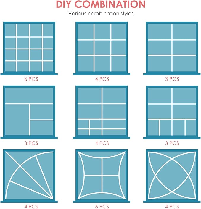 45 Pack Drawer Dividers, Plastic Adjustable Drawer Storage Organizer for Tidying Clutter Socks, Underwear, Makeup, Kitchen, Dresser Black