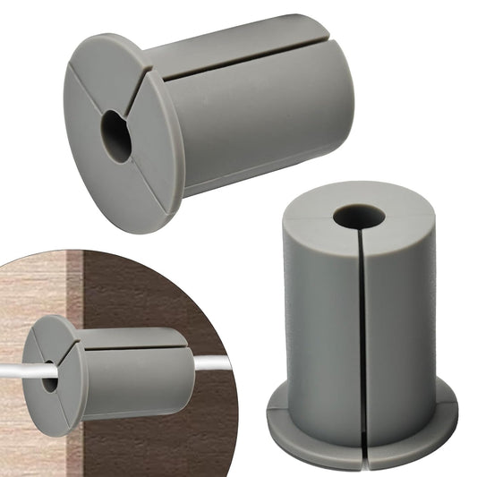 2pc Starlink Cable Grommet 1" Silicone Waterproof Wall Hole Pass Through Split Cable Bushings for TV Wire Ethernet Cord, Starlink Cable Routing Kit Accessories, 38mm/1.5" Ht, Grey