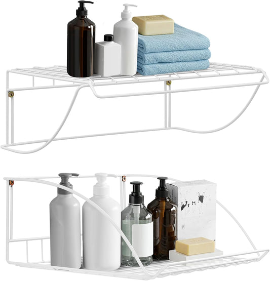 Geelin 2pcs 17in Wide Laundry Room Shelves Laundry Utility Hanger Shelves Wire Rack Shelving Closet Shelf with Two Different Ways to Hung Wall Mounted for Pantry Room Closet Storage Basement