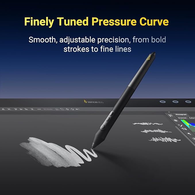 Xencelabs Pen Display 24+ Industry-First Pen Display with Calman Ready, Drawing Tablet with 4K Screen Monitor, Graphic Display with 44 Customizable Quick Keys, 2 Battery-Free Pens for Win/Mac/Linux
