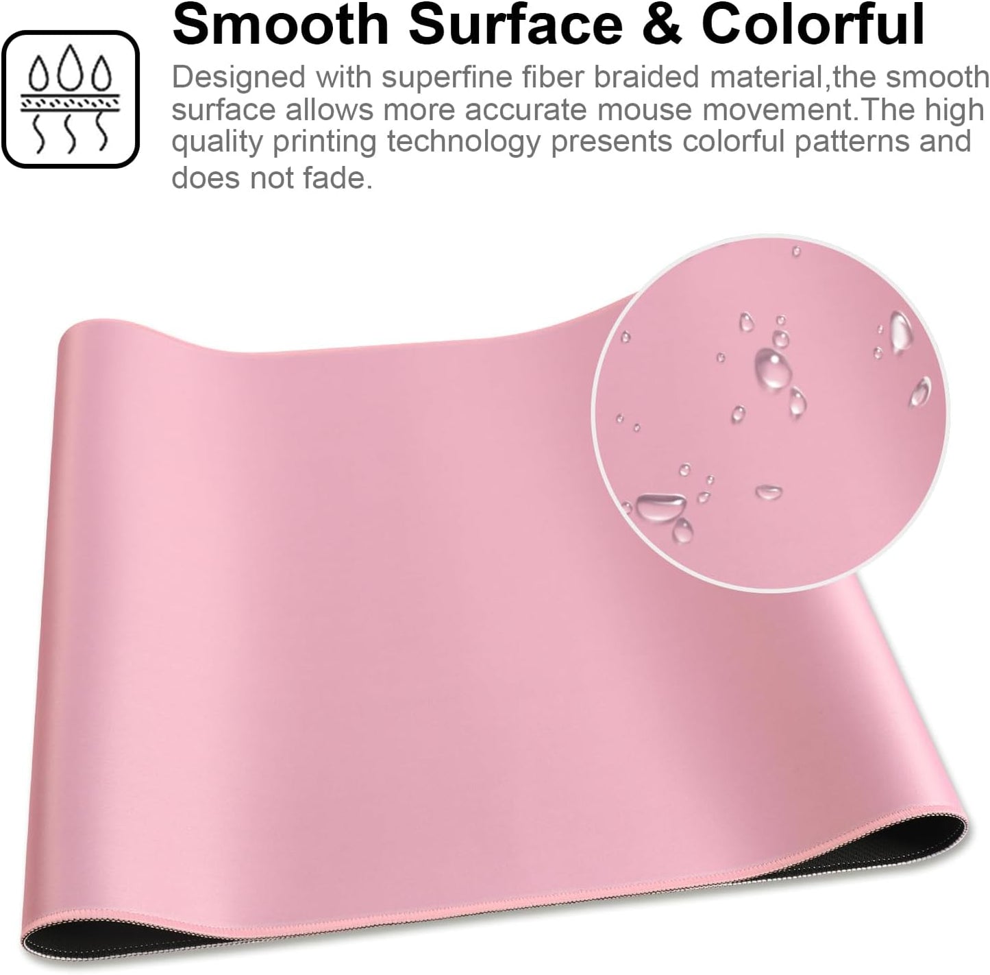 XXL Gaming Mouse Pad 35.4x15.7 Professional Large Mouse Pad & Computer Game Mouse Mat-90x40 Pinkus