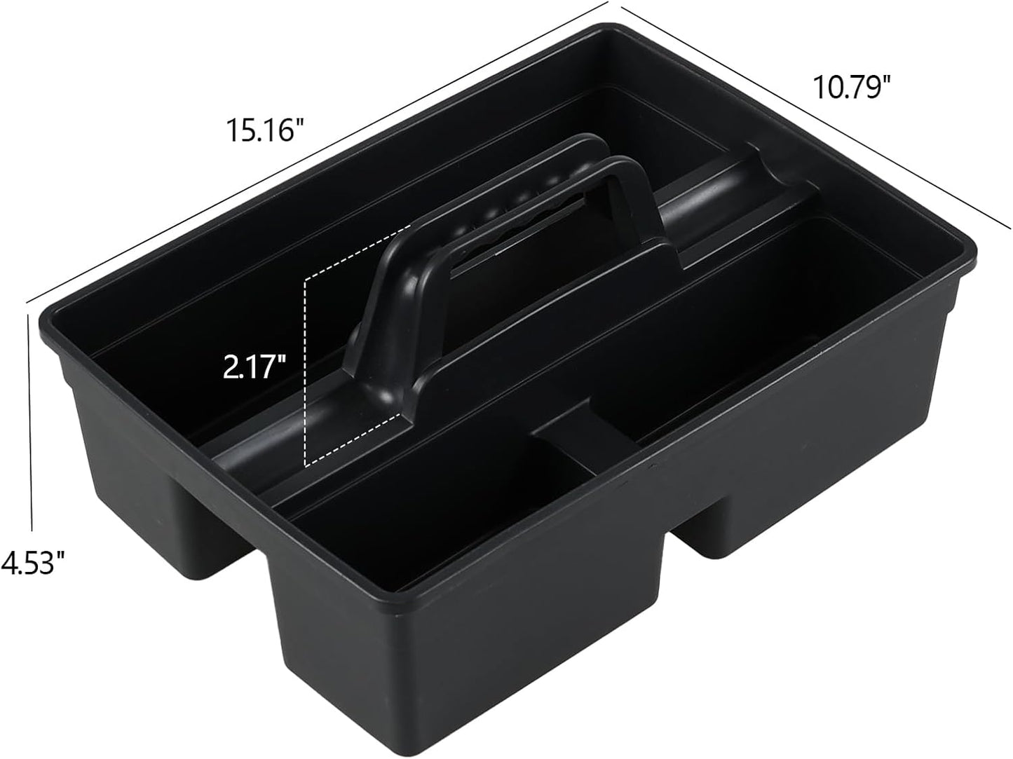 Asking 6 Pack Plastic Cleaning Caddy Organizer with Handle, Plastic Carry Caddy for Cleaning Supplies, Gray