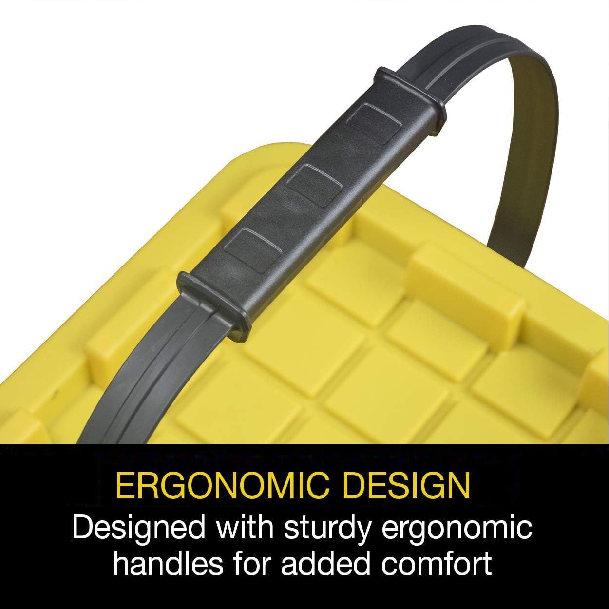 CX BLACK & YELLOW, 5-Gallon Heavy Duty Bucket Tough Storage Container & Snap-Tight Lid, (14.9"H x 12"W x 13"D), Weather-Resistant Design and Stackable Organization Tote [6 Pack]