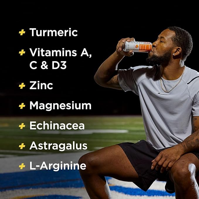 IMMUNITYAID Wellness Blend, With Echinacea, Zinc, Astragalus and Vitamin C, Only 45 Calories, 100% Clean, Vegan and Gluten-Free, No Artificial Flavors, Sodium or Caffeine, 12 Fl Oz (Pack of 4)