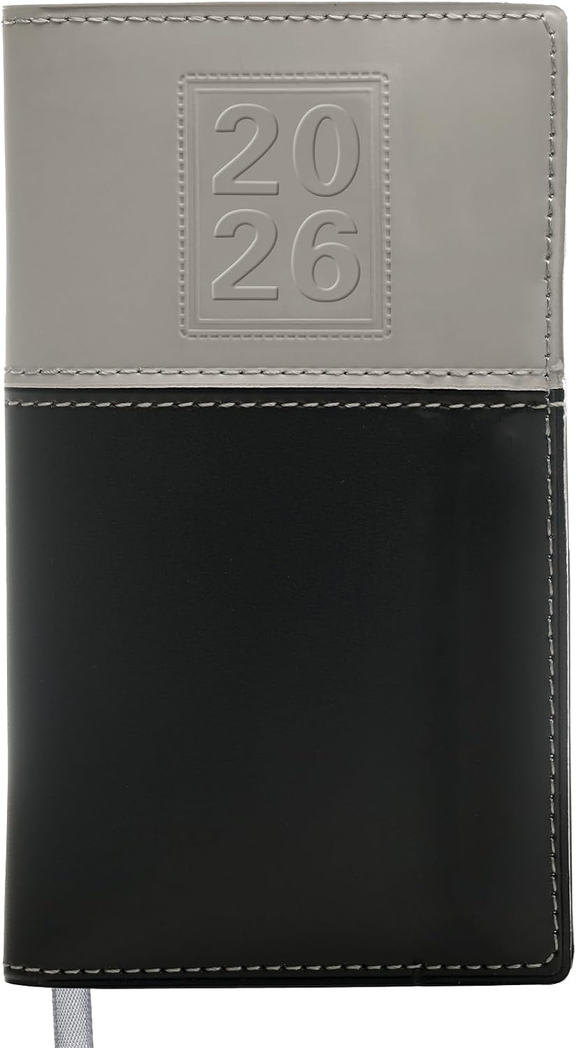 2026 Pocket Planner/Pocket Calendar, 3.5"x6": Includes 14 Months (November 2025 - December 2026) / 2026 Weekly Planner/Weekly Agenda/Monthly Calendar Organizer (Gray/Black)