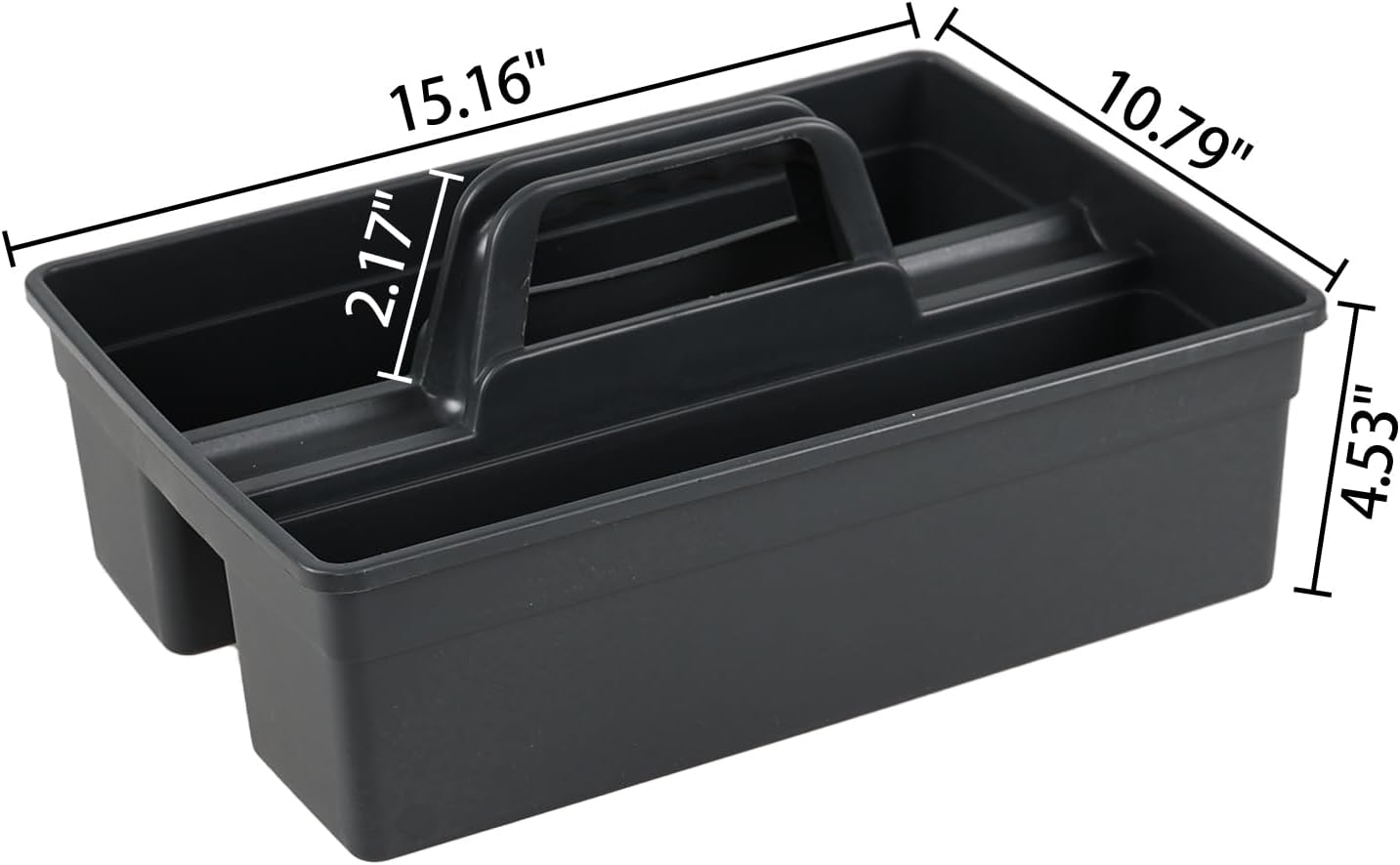 Morcte 6 Pack Plastic Cleaning Supply Caddy, Cleaning Carry Caddy Organizer with Handle, Gray