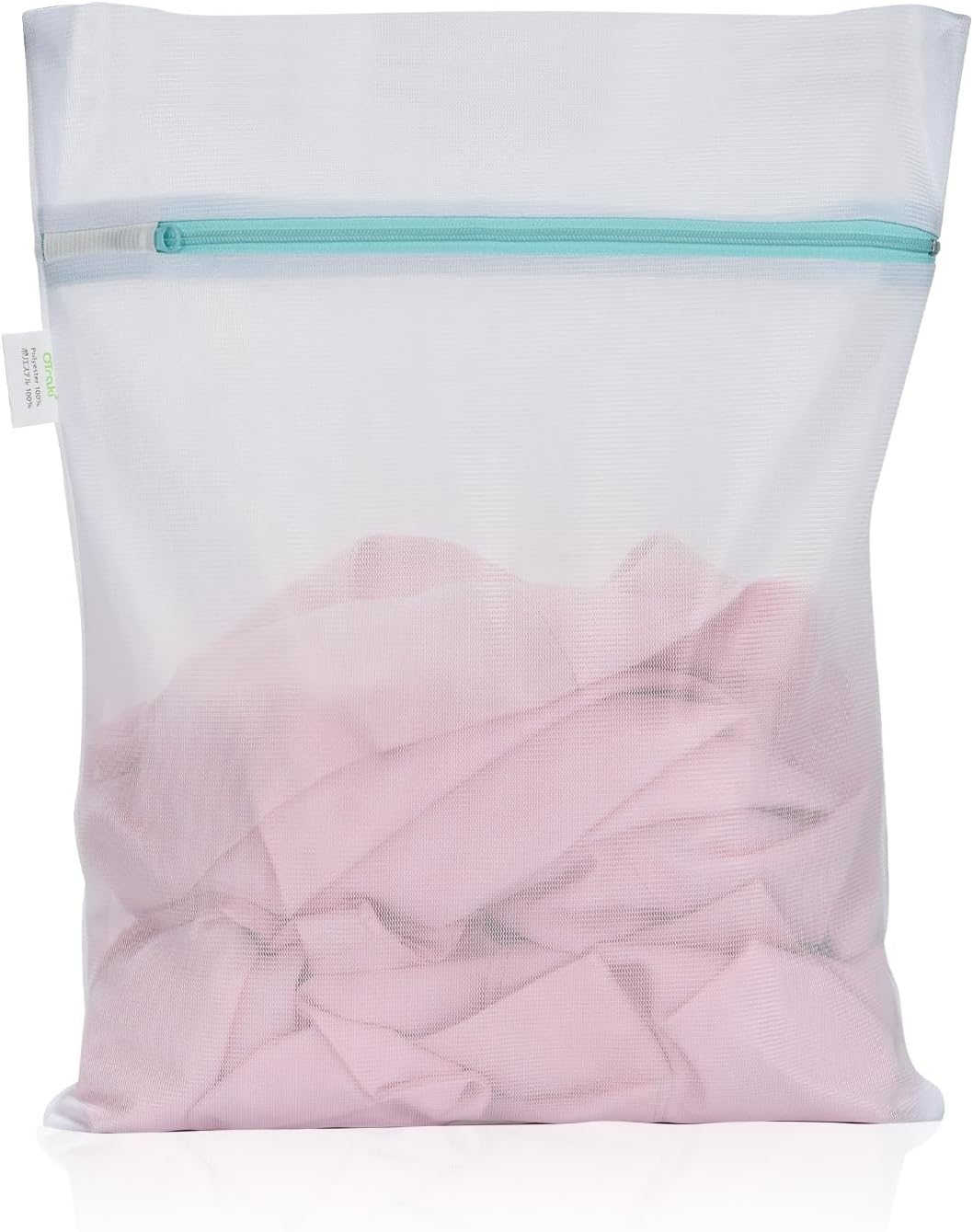 OTraki Mesh Laundry Bag for Delicates 12x16 inch Small Laundry Wash Bags for Washing Machine with Reinforced Zipper Soft Fine Mesh Lingerie Bags for Washing Delicates Bra Socks Underwear, White