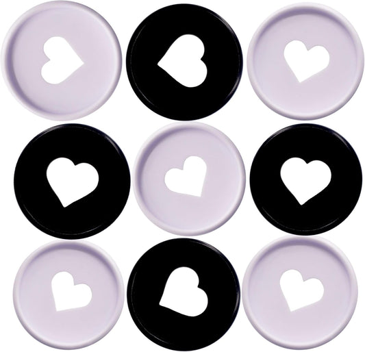 100pcs Planner Expander Discs 0.94Inch Book Binding Disc For Discbound Notebook Accessories Heart Binder Rings(White Black Mixed,0.94inch/24 mm)