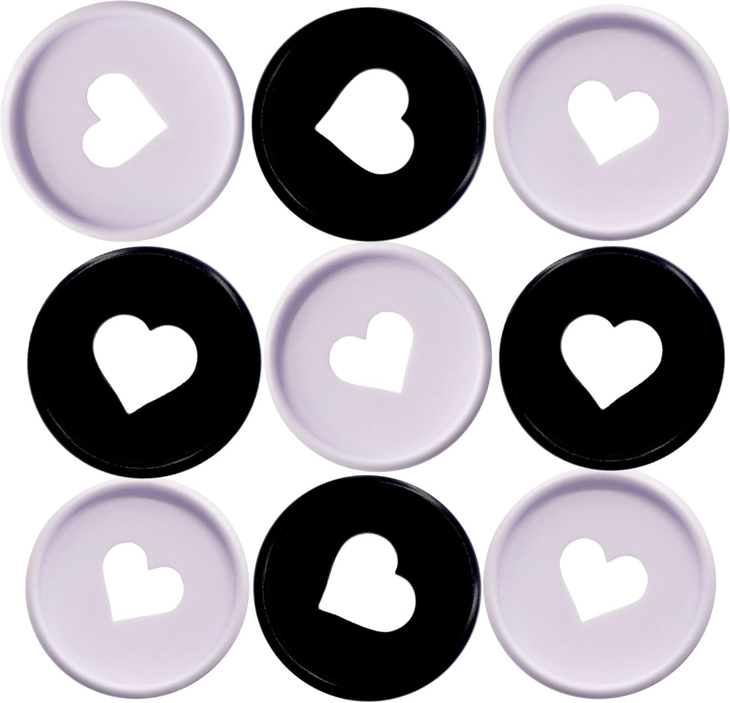 100pcs Planner Expander Discs 1.26Inch Book Binding Disc For Discbound Notebook Accessories Heart Binder Rings(White Black Mixed,1.26 inch/32 mm)