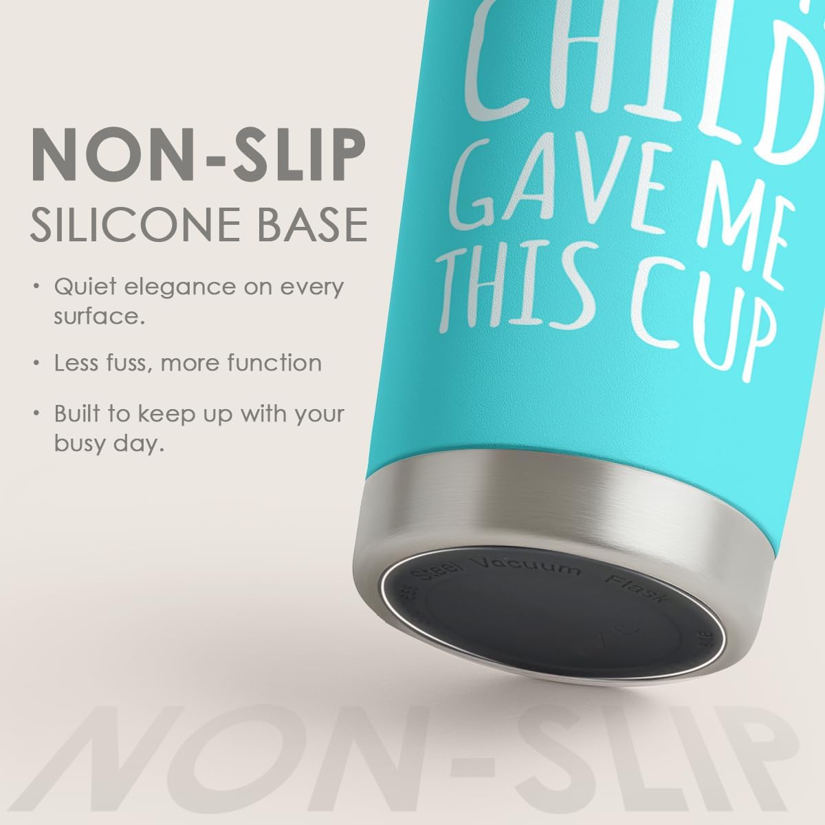 SANDJEST Mom Tumbler Gift for Mom from Son, Daughter - My Favorite Child Gave Me This Cup 20oz Insulated Travel Mug - Awesome Mother's Day, Birthday, Christmas Tumblers Gifts Idea for Moms