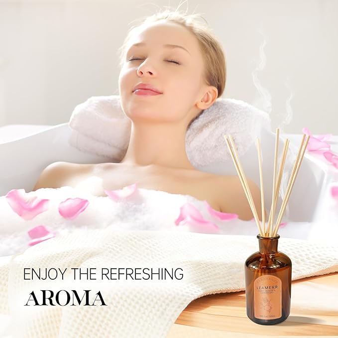 Premium Reed Diffuser Set - 8.8 oz (250 ml) Bedroom Bathroom Living Room Home Fragrance Products Sweet Orange&CEDERWOOD Scent 1 Pack