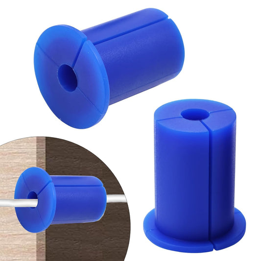 2pc Starlink Cable Grommet 1" Silicone Waterproof Wall Hole Pass Through Split Cable Bushings for TV Wire Ethernet Cord, Starlink Cable Routing Kit Accessories, 38mm/1.5" Ht, Blue