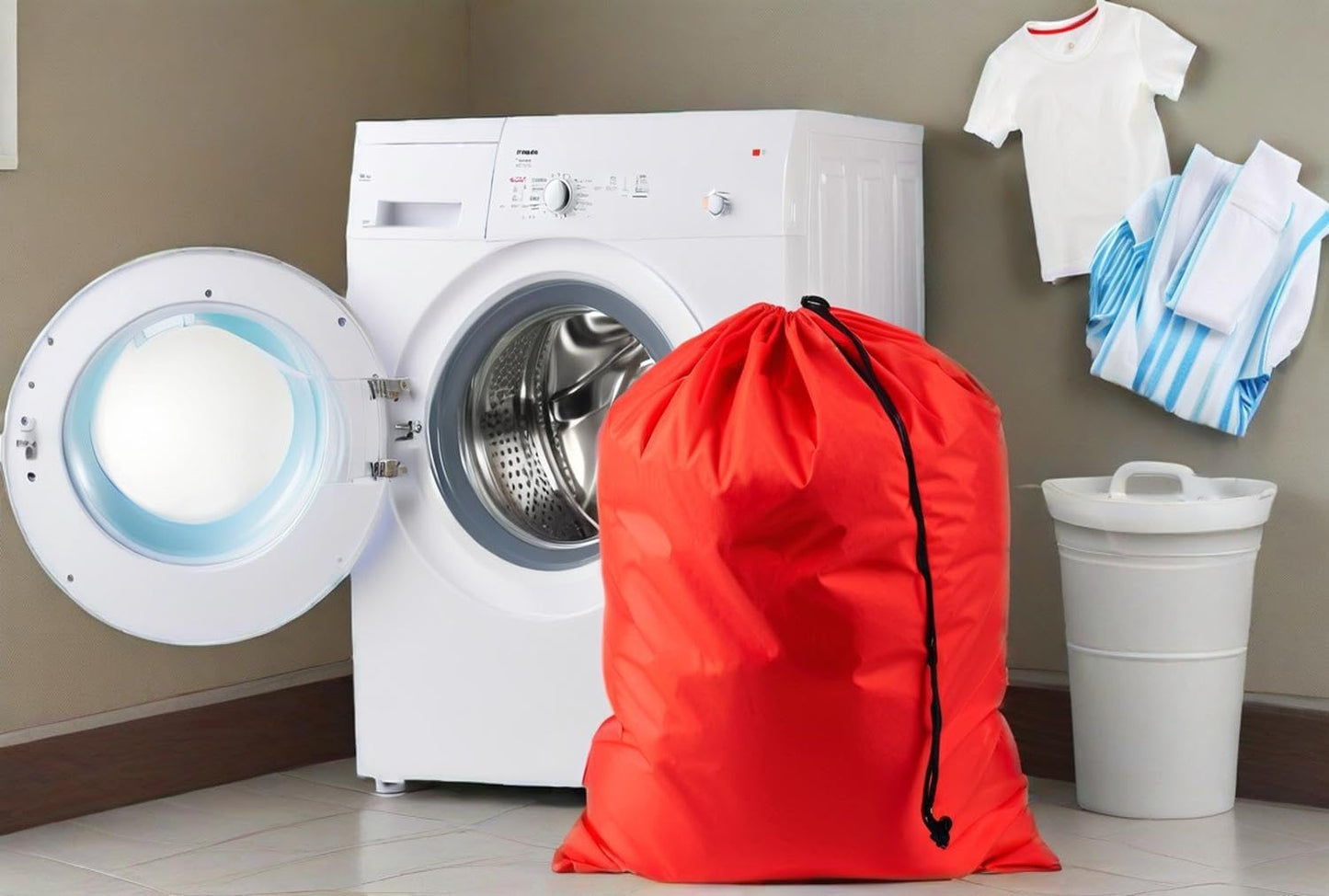 Pop Up Hampers 3 Pack with Extra Large Laundry Bags 6 Pack, Varied Colors Travel Laundry Bags 30"x40", Foldable Mesh Laundry Basket, for college dorm and apartment dwellers (9PCS)