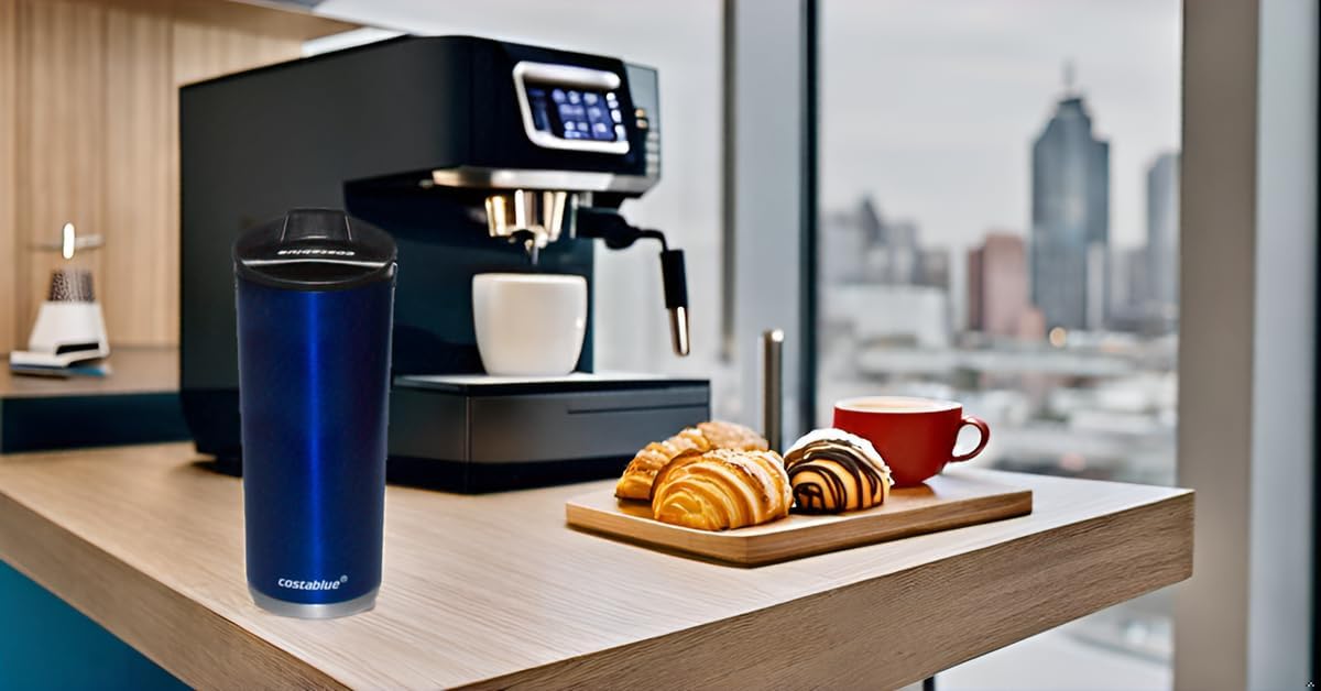 Travel Coffee Mug - 16 Oz. Stainless Steel Insulated Coffee Mug, Leak Proof Tumbler w/Dishwasher Safe Lid, Double Wall Travel Coffee Cup, Reusable Insulated Tumbler for Hot & Cold Beverages