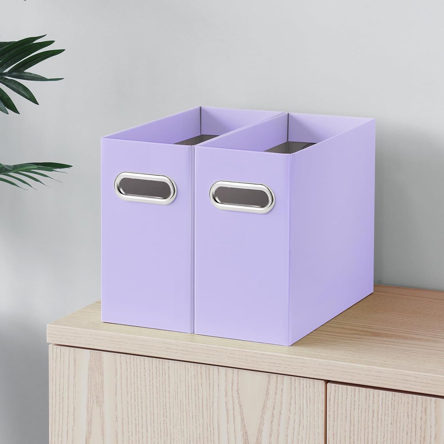 Oterri Cardboard File Organizer Box for Hanging File Folders Letter Size,File Box for Computer Desk,File Cabinet,Working Home,Office,Classroom (Purple, Letter Size - 6 Packs)