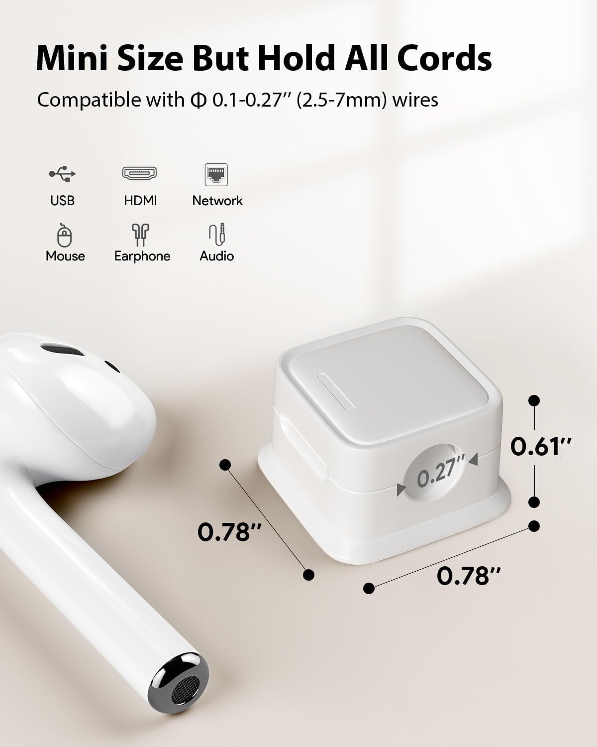 16 Pack Magnetic Cord Organizer Holder,Strong Adhesive Desk Cable Management Easy Open,Organize Phone Charging Cords Wire Holder Organizer Neatly for Home,Office,Car,Desk,Nightstand-White