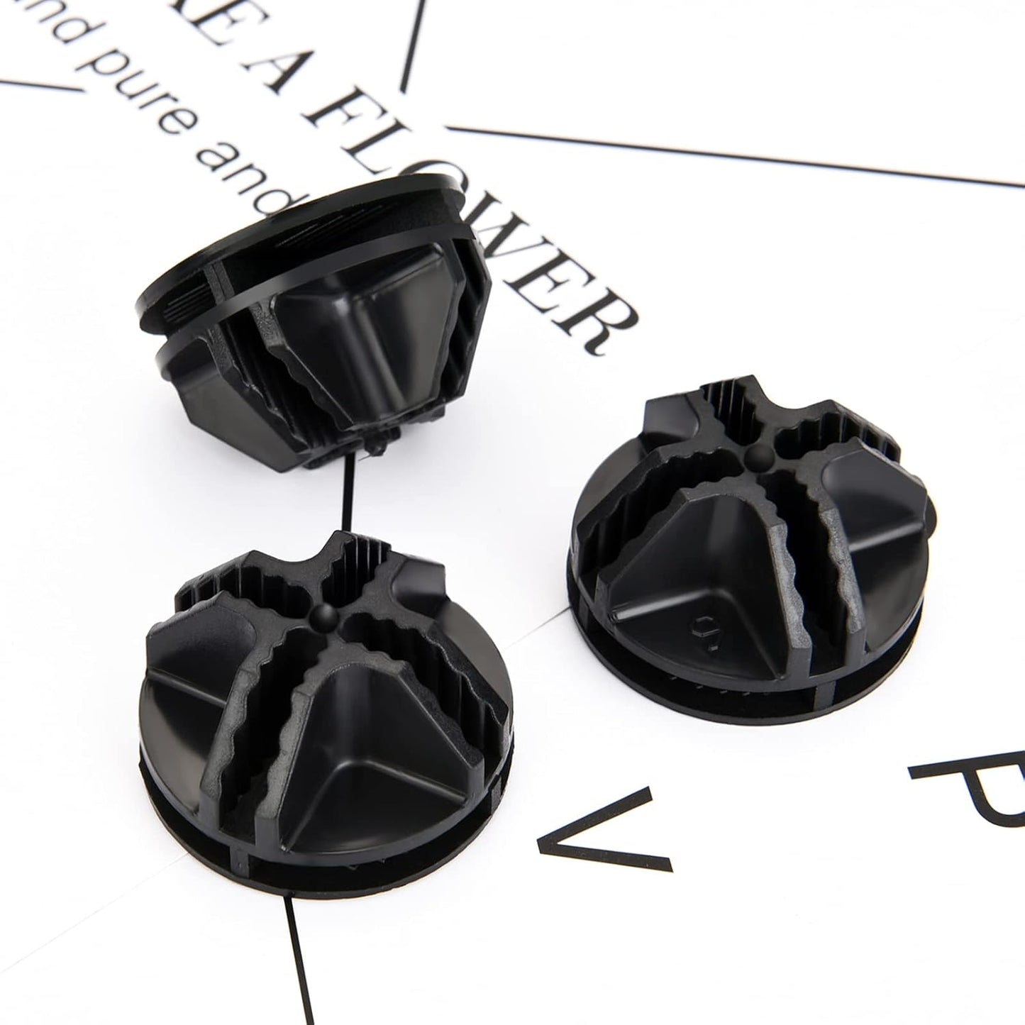 48 Pieces Cube Connectors Plastic Storage Wire Cube Organizer ABS Connectors for Modular Closet Storage Organizer and Wire Shelf (Black)