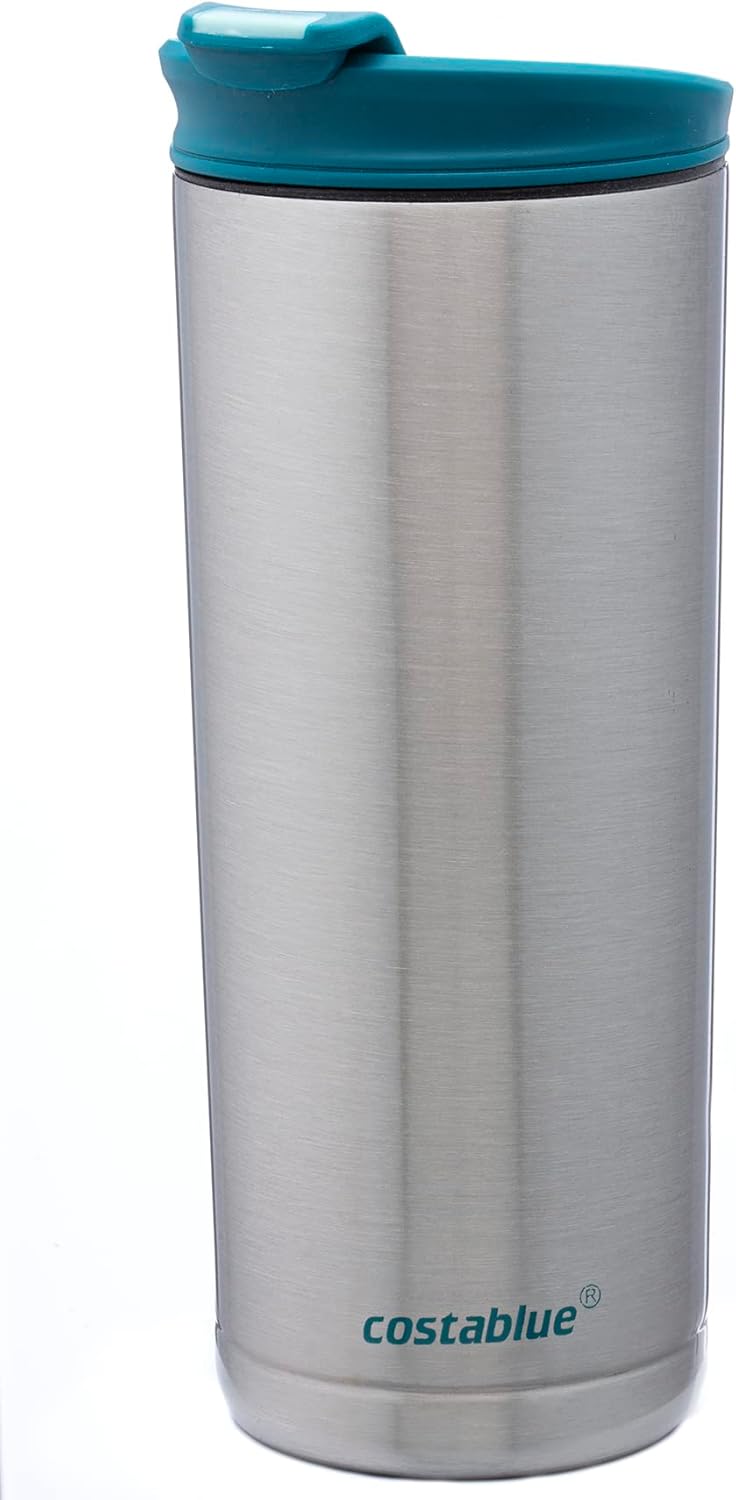 Travel Coffee Mug - 16 Oz. Stainless Steel Insulated Coffee Mug, Leak Proof Tumbler w/Dishwasher Safe Lid, Double Wall Travel Coffee Cup, Reusable Insulated Tumbler for Hot & Cold Beverages