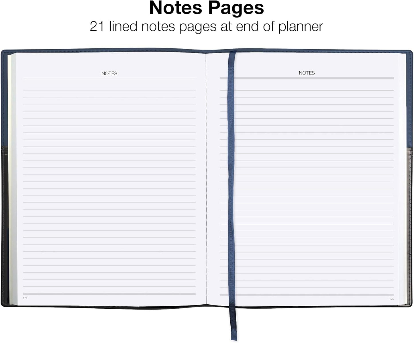 2026 Planner Calendar, 8"x10" : Includes 14 Months (November 2025 - December 2026) / 2026 Weekly Planner/Weekly Agenda/Monthly Calendar Organizer (Navy/Black)