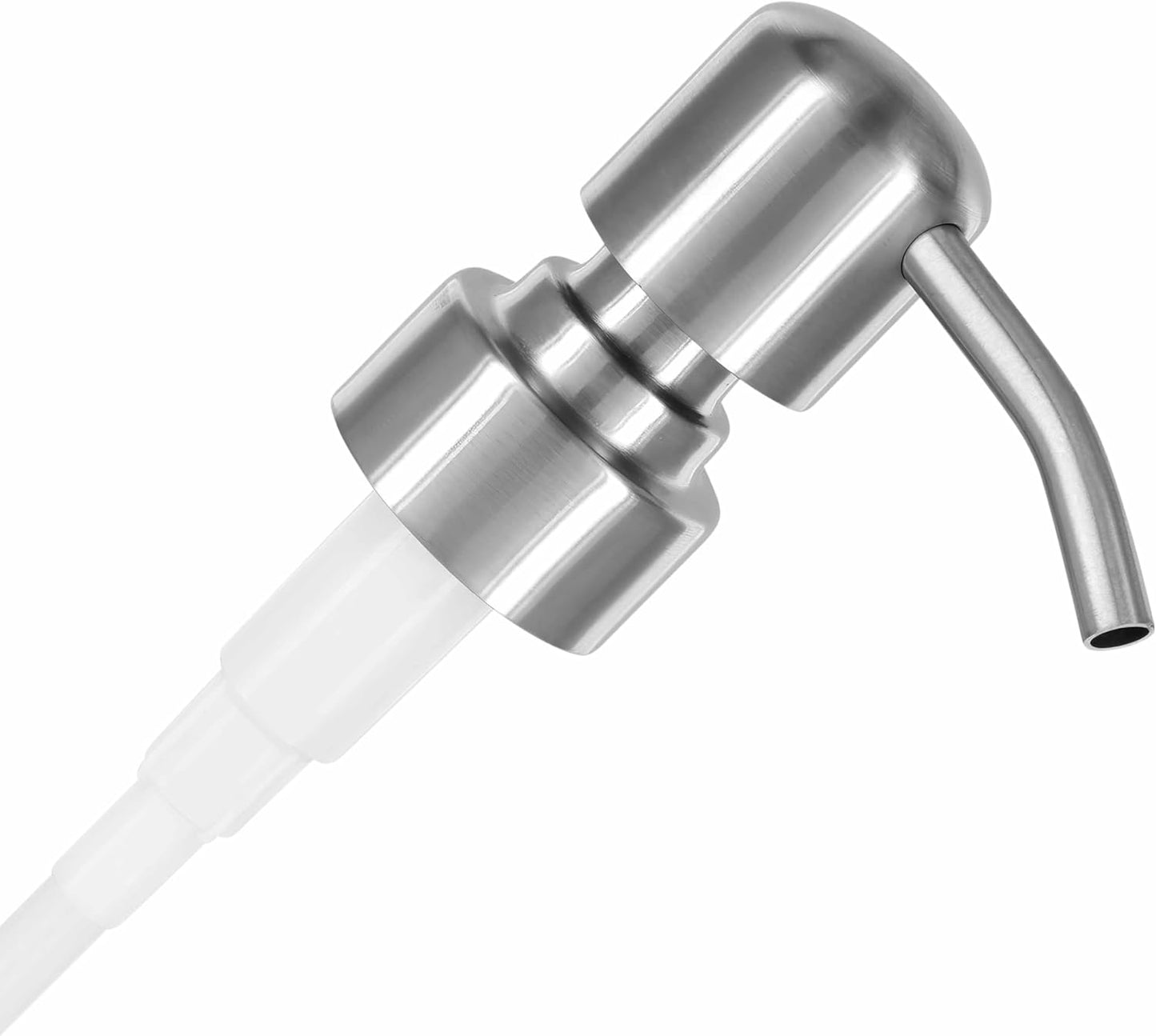 ALTGLAS Stainless Steel Soap Pump 'Zagreb' as Replacement for Liquid Hand Soap Dispensers and Bottle Upcycling (Silver Brushed) - Fits e.g. Jack Bottle