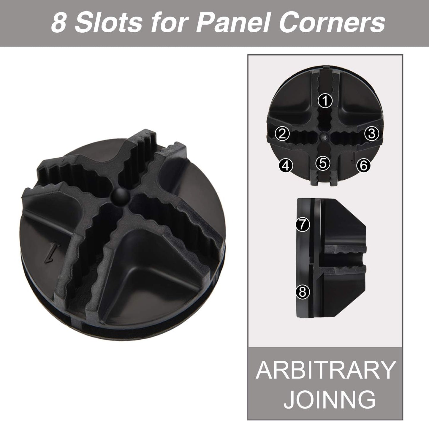 32 Pieces Cube Connectors Plastic Storage Wire Cube Organizer ABS Connectors for Modular Closet Storage Organizer and Wire Shelf (Black)