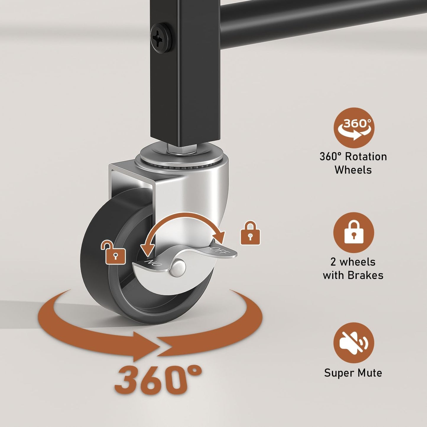 3-Tier Laundry Hamper Sorter with Wheels, 120L Vertical Rolling Laundry Basket Organizer Cart, 3 Section Laundry Sorter with Shelf for Small Space, Laundry Room, Bathroom, Bedroom, Dorm, Closet