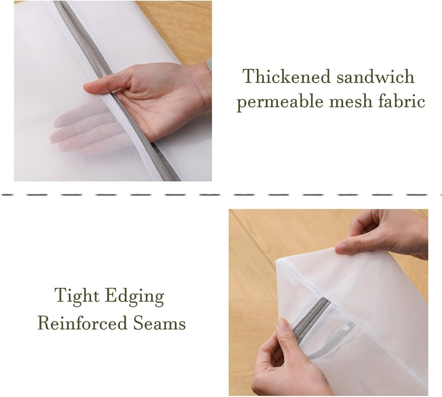 3Pcs Mesh Laundry Bags with Sturdy Zipper, Durable Laundry Room Essentials, Travel Storage Organize Bag, Clothing Laundry Delicates Washing Bags for laundry, Blouse(3 Large), XYD-CC